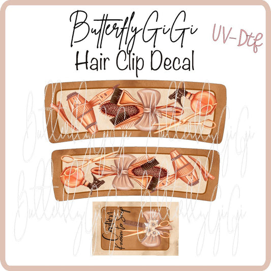 Hairstylist Hair Clip DECAL UV DTF
