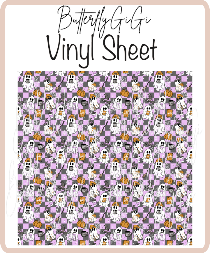 Halloween Ghosts Vinyl Sheet