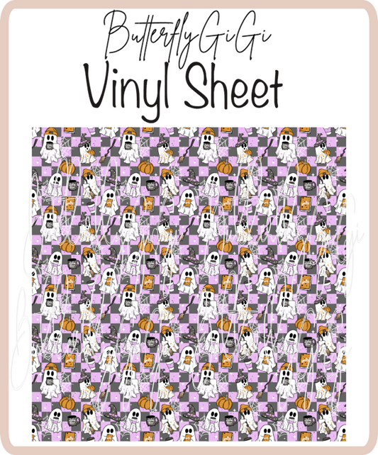 Halloween Ghosts Vinyl Sheet