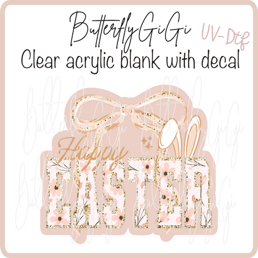 Happy Easter Gold UvDTF