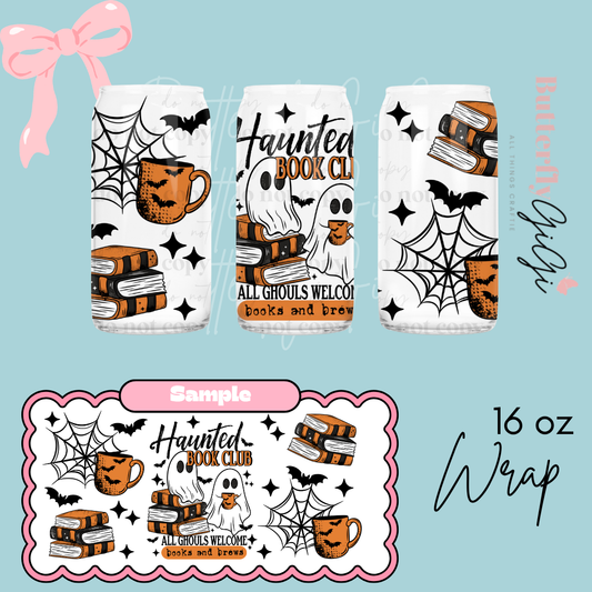 Haunted Book Club 16oz UVDTF Wrap