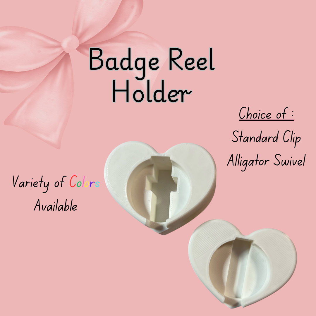 Heart Badge Reel Holder  (1)  3D Printed