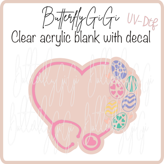 Heart Egg Stethoscope UvDTF