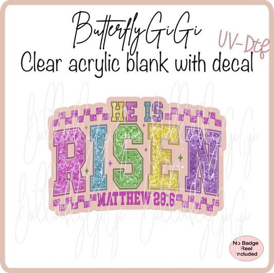Easter Glitter He is Risen