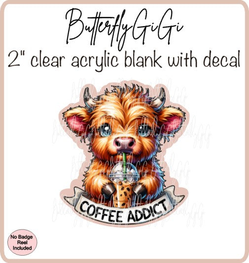 Cow Coffee Addict Highland