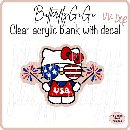 UVDTF Patriotic Kitty