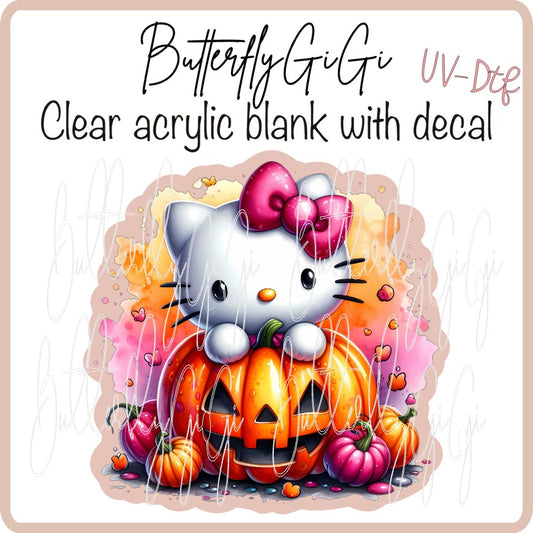 UVDTF Halloween Kitty Pumpkin