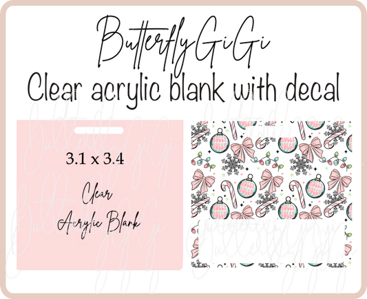 Holly Jolly Badge Buddy Acrylic Blank & Decal