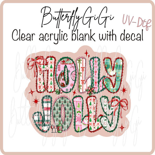Holly Jolly Patch Uv Dtf