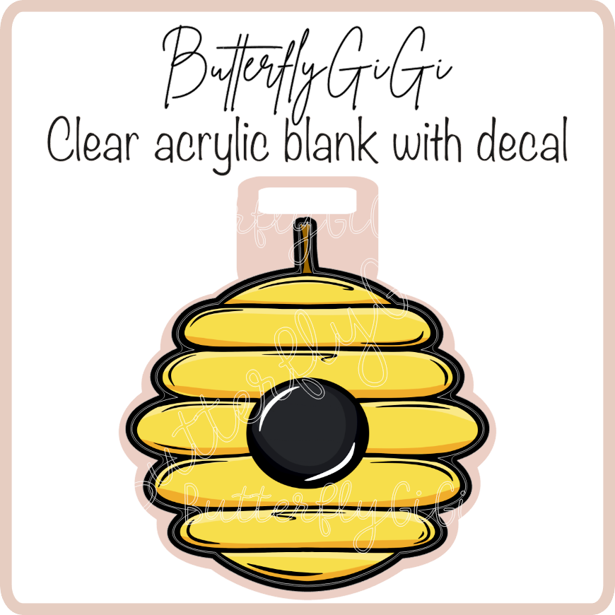 Beehive Badge Buddy Acrylic Blank & Decal