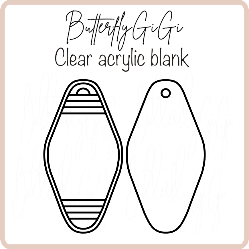 Hotel Keychain Acrylic Blank