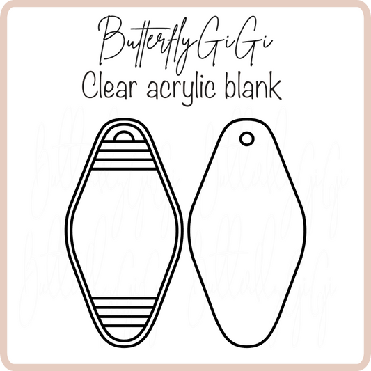 Hotel Keychain Acrylic Blank