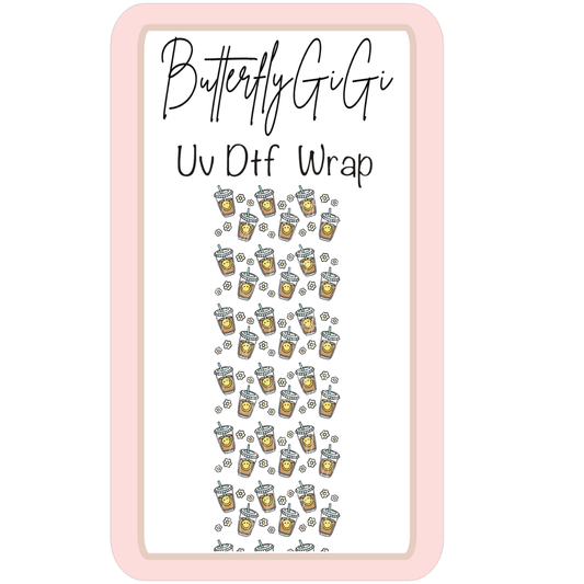 Wrap Iced Coffee Happy UV Dtf