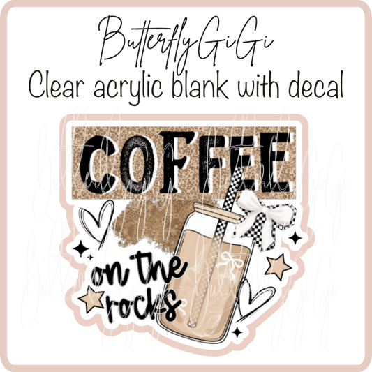 Iced coffee on the rocks