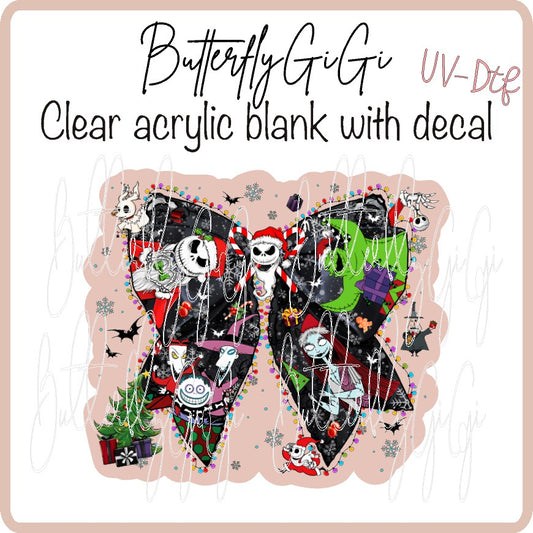 Jack Christmas Bow Uv Dtf