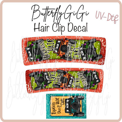 Off Road Hair Clip DECAL UV DTF