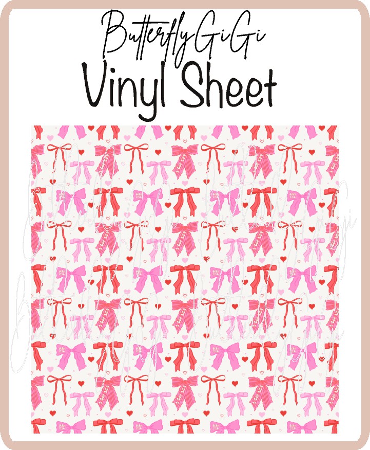 John 3:16 Valentine Bows Vinyl Sheet