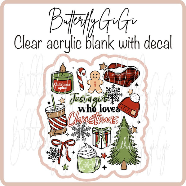 Just A Girl Who Loves Christmas Svg Christmas Svg Christmas