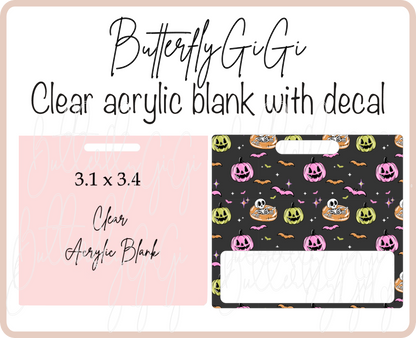 Just Floatin Halloween Badge Buddy Acrylic Blank & Decal