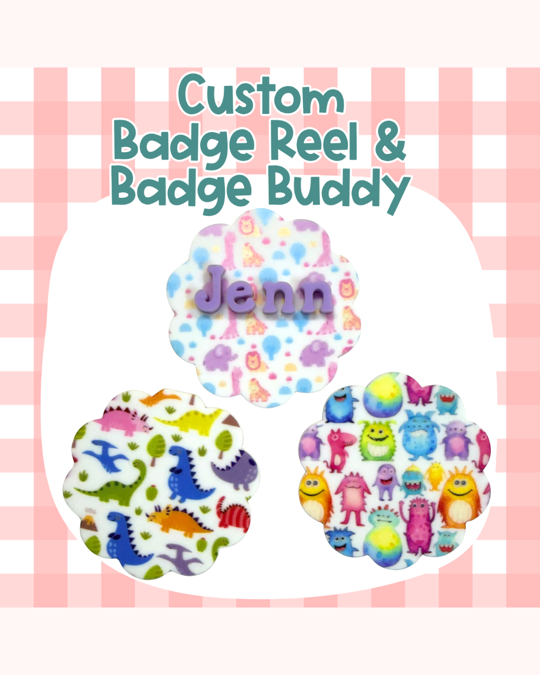 Kids Badge Reel Custom Acrylic Design