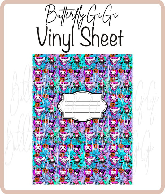 Vinyl Notebook Kitty Halloween Cover