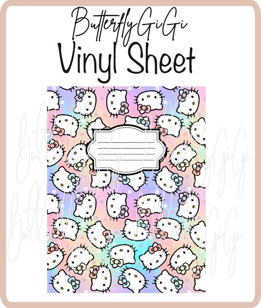 Vinyl Notebook Kitty Hello Cover
