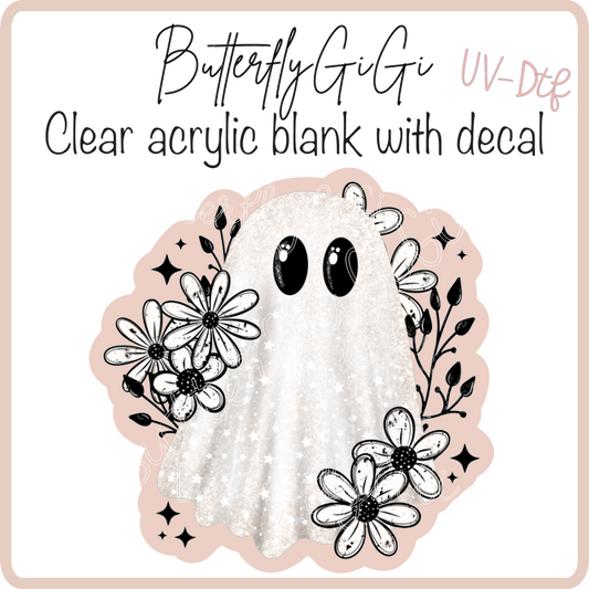 Lace ghost Daisy UvDtf