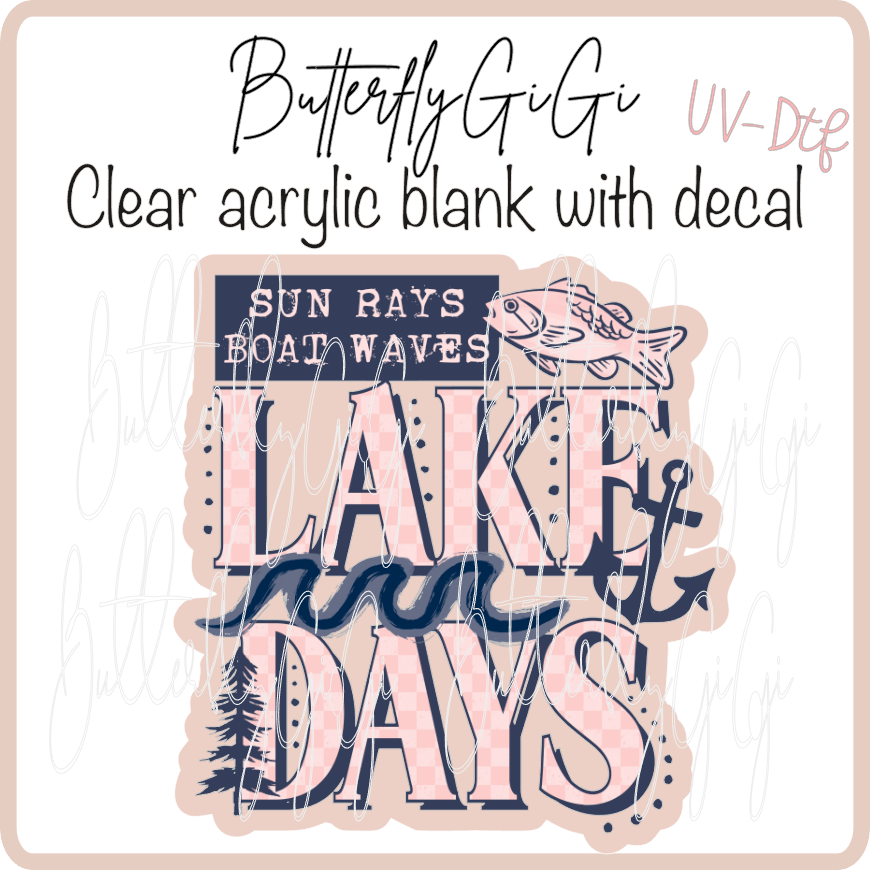 Lake Days Boat Waves UvDTF