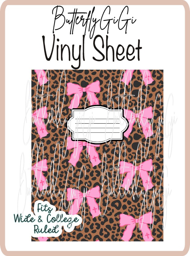 Vinyl Notebook Leopard JC Cover