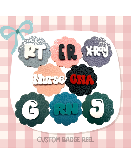 Leopard Print Badge Reel Custom Acrylic Design