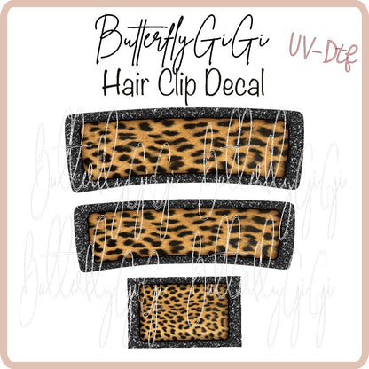 Leopard  Hair Clip DECAL UV DTF