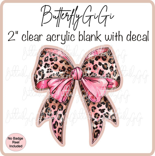 Bow Leopard Pink