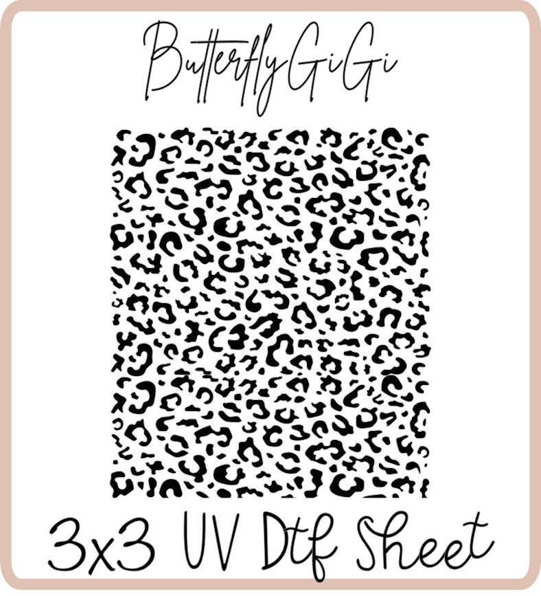 Leopard Print 3x3 UVDtf Sheet