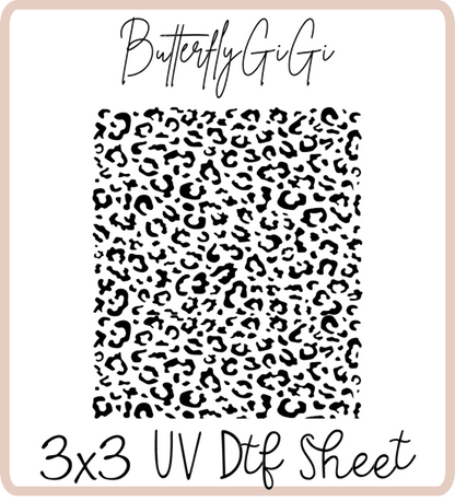 Leopard Print 3x3 UVDtf Sheet