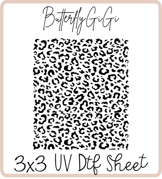 Leopard Print 3x3 UVDtf Sheet