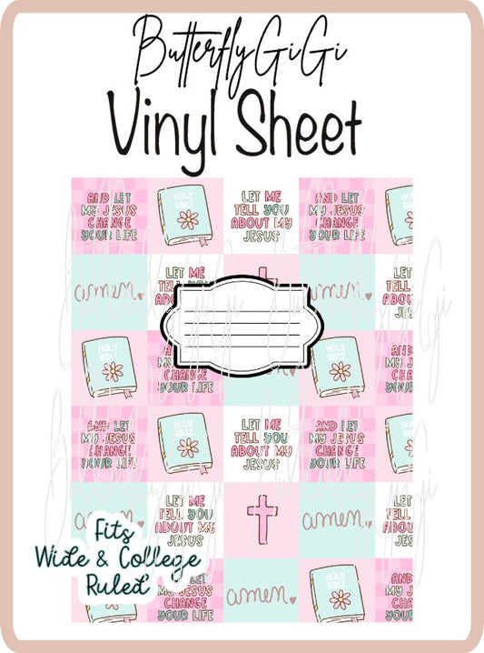 Vinyl Notebook Let me Tell Jesus Cover