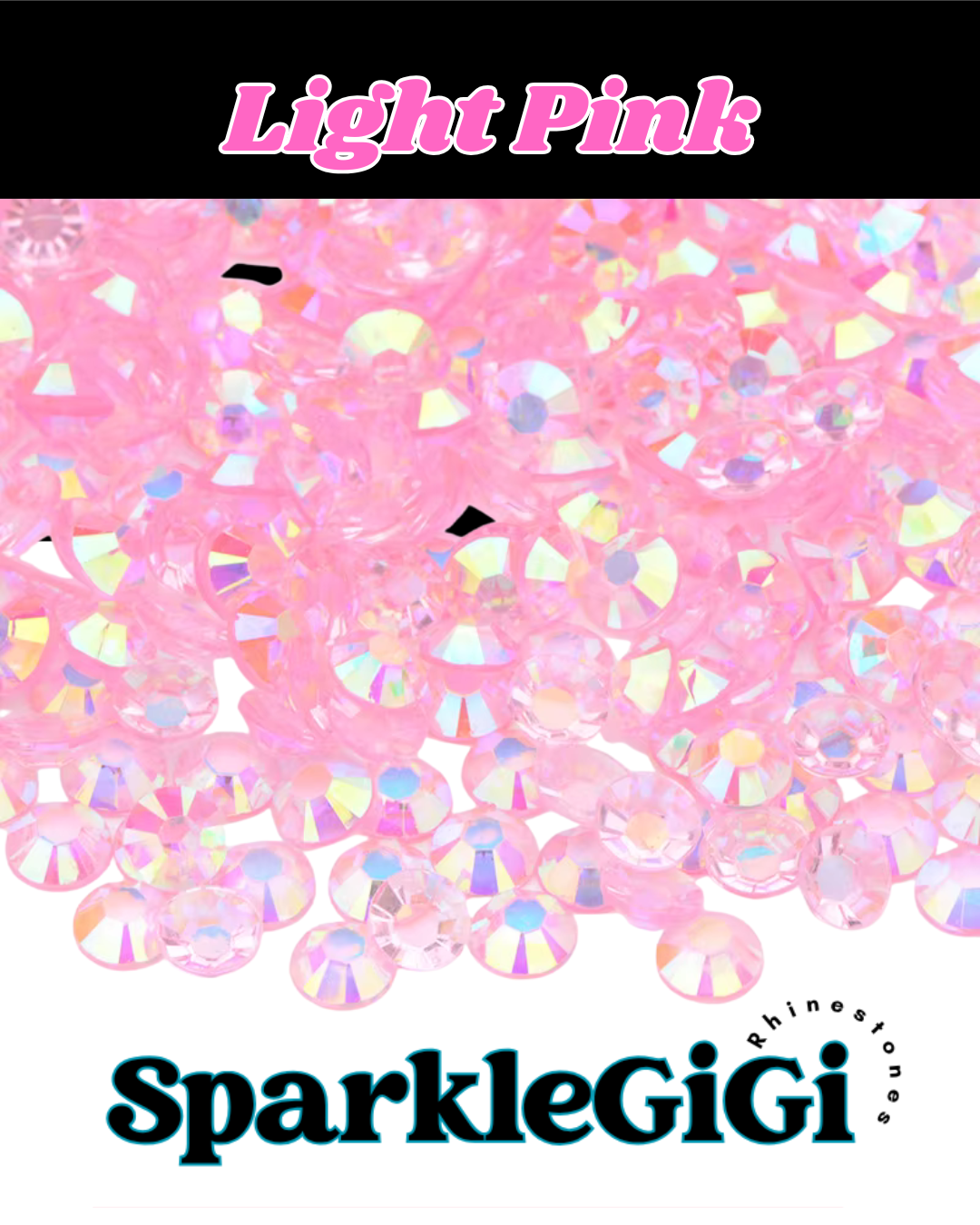 Pink Transparent AB Rhinestone