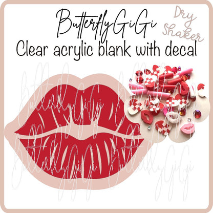 Lips Valentine UV DTF Dry SHAKER  Kit