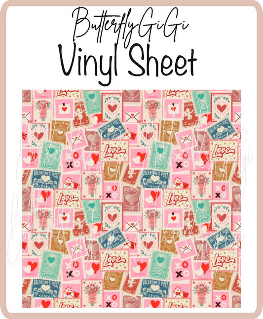 Love Pattern Vinyl Sheet
