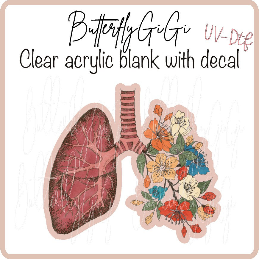 Lung Flower Right  UV DTF