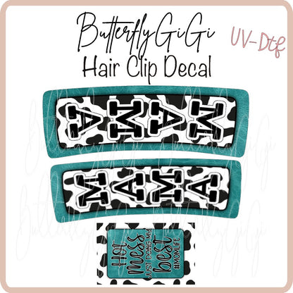 Mama Hair Clip DECAL UV DTF