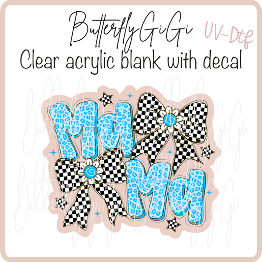 Mama Blue Checkered UvDTF