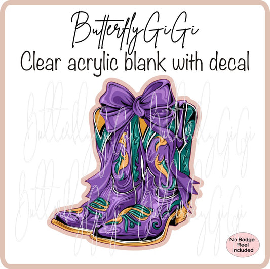Holiday Mardi Gras Boots