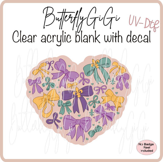 UVDTF Holiday Mardi Gras Bow