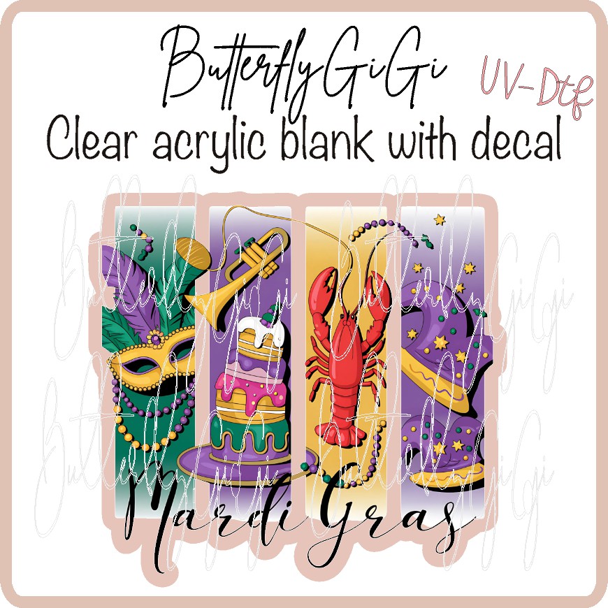 Mardi Gras Crab  UvDTF