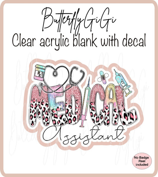 Medical Assistant Pink Leopard