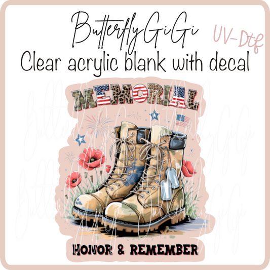 Memorial Honor & Remember UvDTF