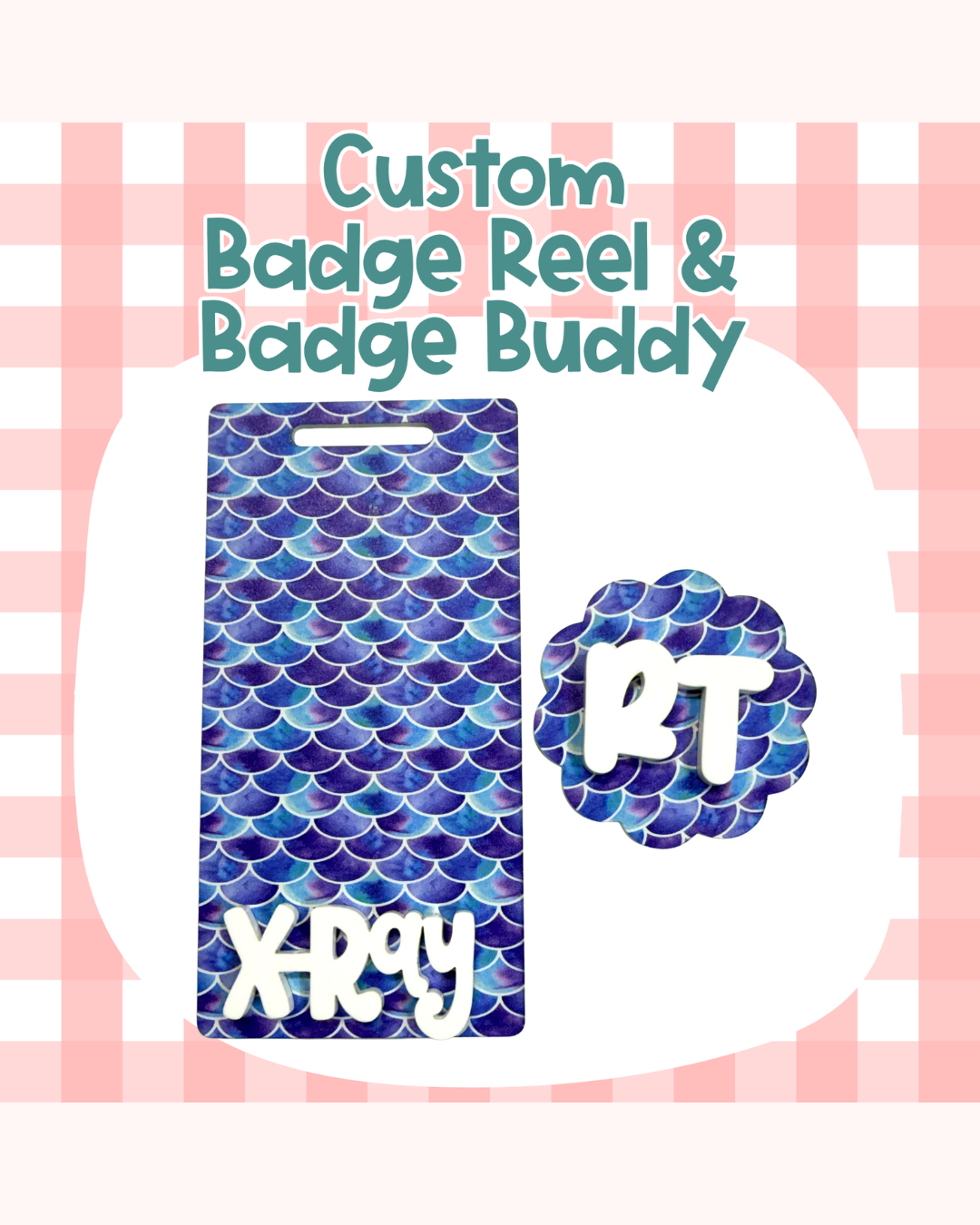 Mermaid Badge Reel Badge Buddy Custom Acrylic Design