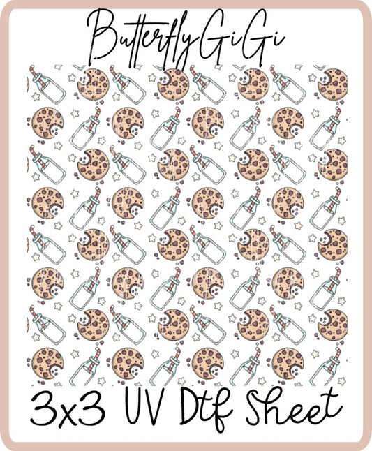 Milk Cookies Uv Dtf Sheet