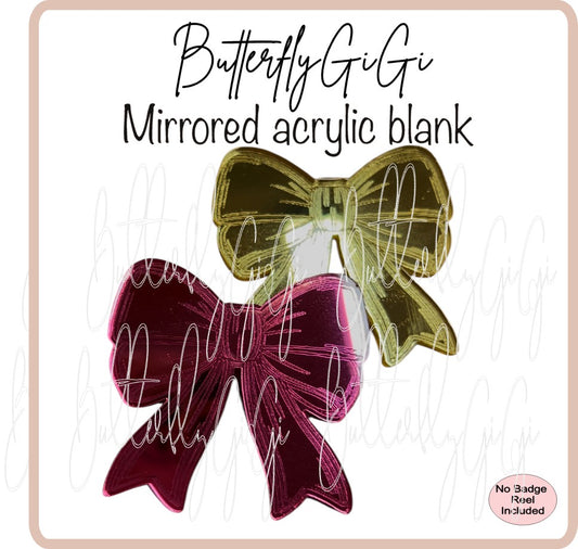 .Attachment Acrylic Badge Reel Mirror Bow